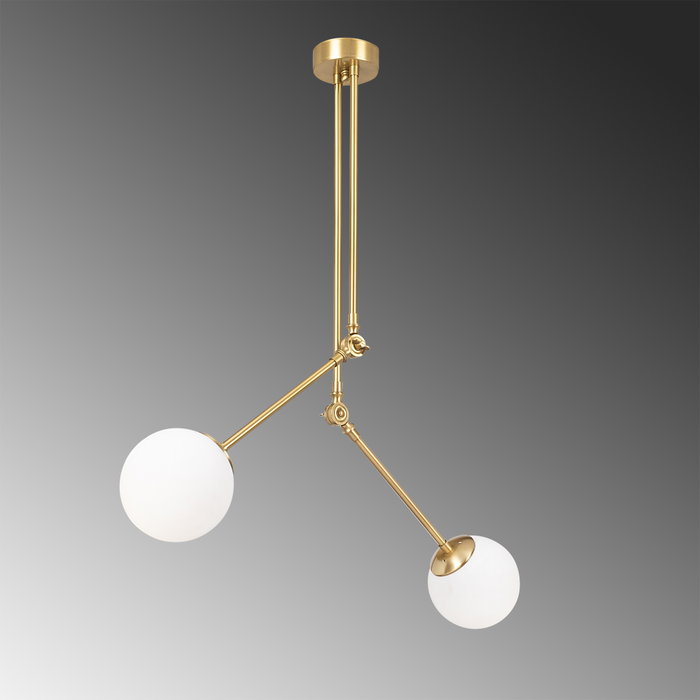 Opviq Lámpara de araña Cambaz - 3452 Dorado y Blanco